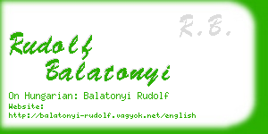 rudolf balatonyi business card